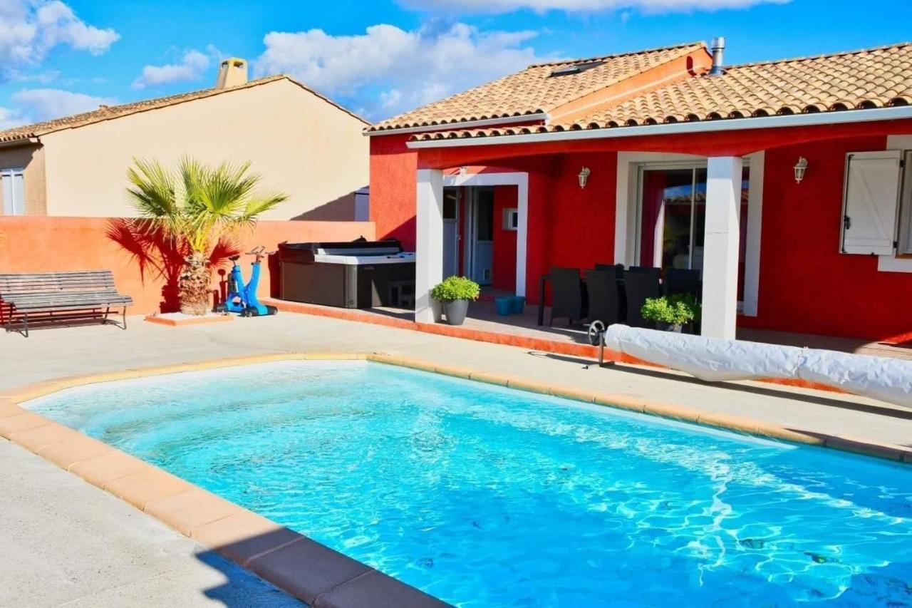Villa Elegante A Carcassonne Avec Jardin Et Jacuzzi Luaran gambar